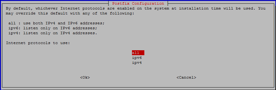 Proxmox Postfix Konfiguration