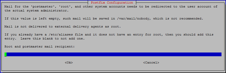 Proxmox Postfix Konfiguration