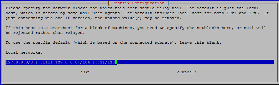 Proxmox Postfix Konfiguration